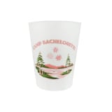 "Camp Bachelorette Postcard Flex Cups - Set of 12" - Party Cups in pink by Jollity and Co