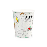 "On the Farm 9 oz Cups - Pack of 8" - Party Cups in multicolor by Jollity and Co
