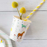 "On the Farm 9 oz Cups - Pack of 8" - Party Cups in multicolor by Jollity and Co