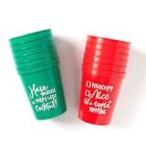 "Holiday Naughty and Nice Cup Pack, 16oz Stadium Cup, Pack of 12" - Party Cups in multicolorassorted-colors by ForYourParty