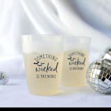 "Personalized Something Wicked Frosted Plastic Cup, set of 50" - Party Cups in clear by ForYourParty