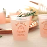 "Personalized Our Little Pumpkin Frosted Plastic Cup, set of 50" - Party Cups in clear by ForYourParty