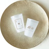 "Playing Card Still All In Anniversary Frosted Plastic Cup, set of 50" - Party Cups in natural by ForYourParty