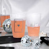 "Playing Card Still All In Anniversary Frosted Plastic Cup, set of 50" - Party Cups in natural by ForYourParty