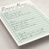 "Just Because" - Party Menus in Teal by Jennifer Lew - Detail
