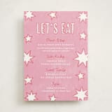 "Starry Celebration" - Party Menus in Cotton Candy by Kercia Jane - Front