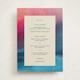 "At Dusk" - Party Menus in Sunset by Sumak Studio - Front