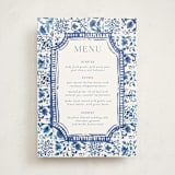 "Amalfi Coast" - Party Menus in Cerulean by Jenna Holcomb - Front