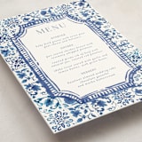"Amalfi Coast" - Party Menus in Cerulean by Jenna Holcomb - Detail