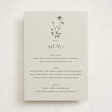 "Floral Type Arch" - Party Menus in Linen by Baumbirdy - Front
