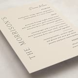 "In Love" - Party Menus in Linen by Vanessa Doyle - Detail