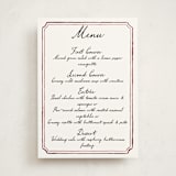 "Handwritten" - Party Menus in Wine by Cass Loh - Front