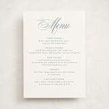 "Empire" - Party Menus in Dusty Blue by Jennifer Postorino - Front