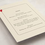 "Red Hearts" - Party Menus in Champagne by Helena Vitto - Detail