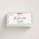 "Just Because" - Party Place Cards in Teal by Jennifer Lew - Folded with Free Guest Printing