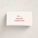 "party bow" - Party Place Cards in Poinsettia by Angela Marzuki - Folded with Free Guest Printing