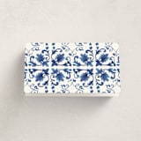 "Amalfi Coast" - Party Place Cards in Cerulean by Jenna Holcomb - Folded Back of Card