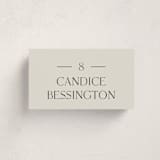 "Floral Type Arch" - Party Place Cards in Linen by Baumbirdy - Front with Free Guest Printing