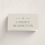 "Floral Type Arch" - Party Place Cards in Linen by Baumbirdy - Folded with Free Guest Printing