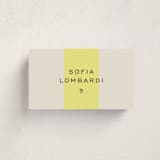 "Campania" - Party Place Cards in Limone by Megan Davis - Front with Free Guest Printing