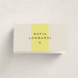 "Campania" - Party Place Cards in Limone by Megan Davis - Folded with Free Guest Printing