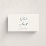 "Empire" - Party Place Cards in Dusty Blue by Jennifer Postorino - Front with Free Guest Printing