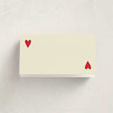 "Red Hearts" - Party Place Cards in Champagne by Helena Vitto - Blank Front