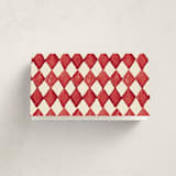 "Red Hearts" - Party Place Cards in Champagne by Helena Vitto - Folded Back of Card