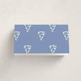 "Little Trees" - Party Place Cards in Provincial Blue by Corinne Malesic - Folded Back of Card