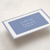"Little Trees" - Party Place Cards in Provincial Blue by Corinne Malesic - Detail