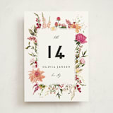 "Lush" - Party Table Numbers in Magenta by Susan Moyal - Front
