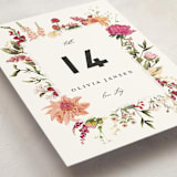 "Lush" - Party Table Numbers in Magenta by Susan Moyal - Detail