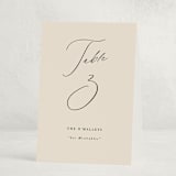 "Scripted Names" - Party Table Numbers in Ecru by Hooray Creative - Folded