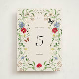 "Wild meadow" - Party Table Numbers in Elder Flower by Sarah Knight - Front