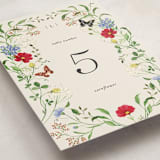 "Wild meadow" - Party Table Numbers in Elder Flower by Sarah Knight - Detail