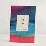 "At Dusk" - Party Table Numbers in Sunset by Sumak Studio - Folded
