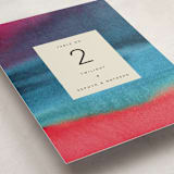 "At Dusk" - Party Table Numbers in Sunset by Sumak Studio - Detail