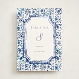 "Amalfi Coast" - Party Table Numbers in Cerulean by Jenna Holcomb - Front