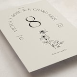 "Floral Type Arch" - Party Table Numbers in Linen by Baumbirdy - Detail
