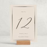 "Bow" - Party Table Numbers in Tuxedo by Corinne Malesic - Displayed (stand not included)