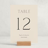 "In Love" - Party Table Numbers in Linen by Vanessa Doyle - Displayed (stand not included)