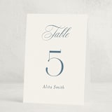 "Empire" - Party Table Numbers in Dusty Blue by Jennifer Postorino - Folded