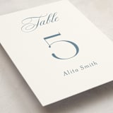 "Empire" - Party Table Numbers in Dusty Blue by Jennifer Postorino - Detail