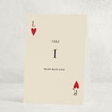 "Red Hearts" - Party Table Numbers in Champagne by Helena Vitto - Folded