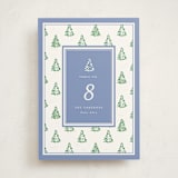"Little Trees" - Party Table Numbers in Provincial Blue by Corinne Malesic - Front