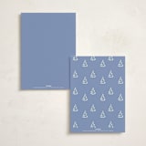 "Little Trees" - Party Table Numbers in Provincial Blue by Corinne Malesic - Back of Card Options