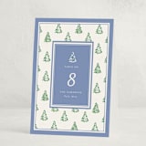 "Little Trees" - Party Table Numbers in Provincial Blue by Corinne Malesic - Folded