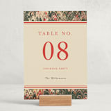 "Book" - Party Table Numbers in Festive by Claire - Displayed (stand not included)
