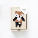 "Wee Gallery Mix & Match Animal Tiles" - Puzzles in natural by Wee Gallery