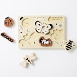 "Wee Gallery Wooden Tray Puzzle - Bugs" - Puzzles in natural by Wee Gallery